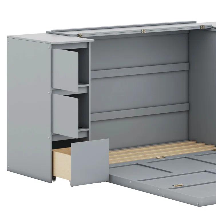 Cosmic Murphy Bed with Drawers, Cabinets and USB Ports