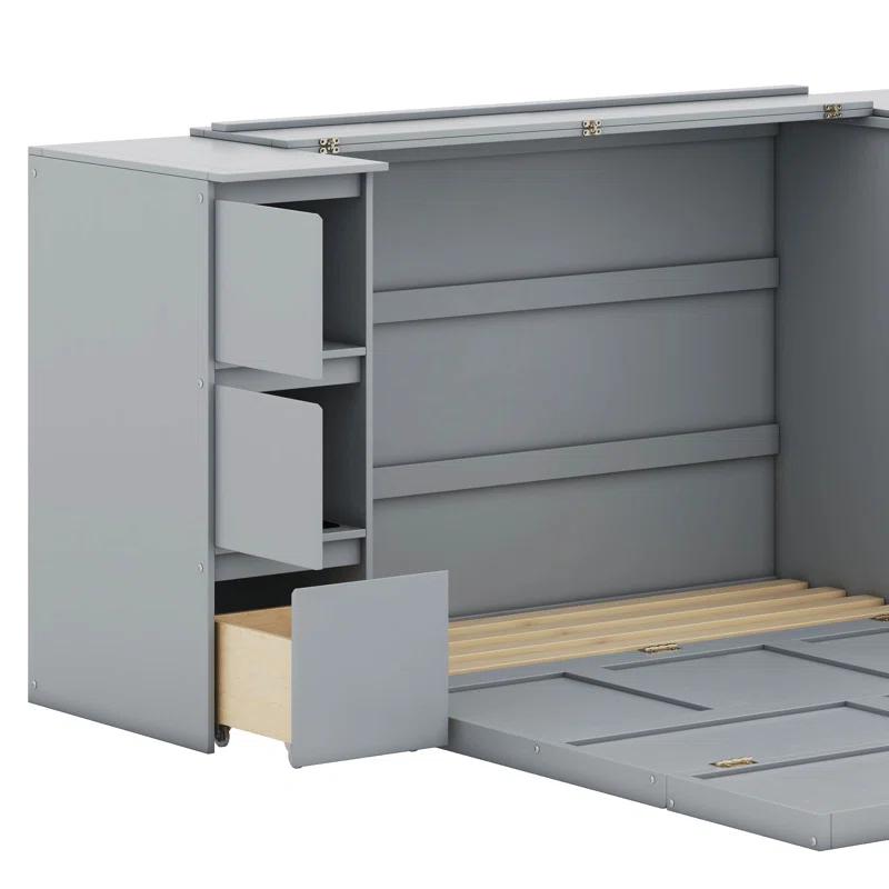Cosmic Murphy Bed with Drawers, Cabinets and USB Ports