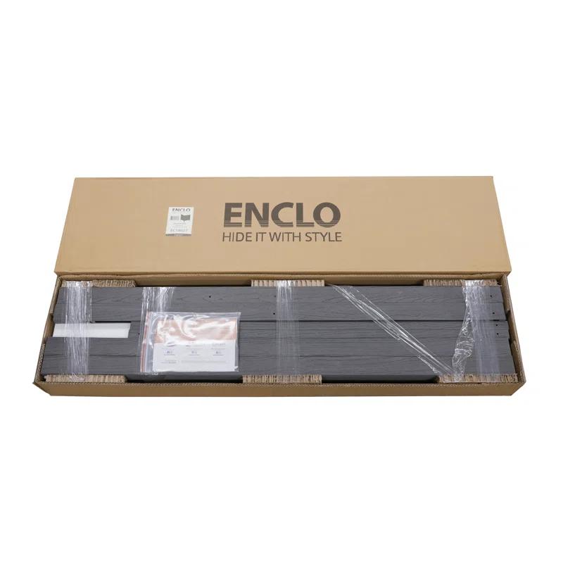 Enclo Enclo 4 ft H x 3.3 ft W Bessemer WoodTek Vinyl Charcoal Privacy Screen Kit (2 Panels)