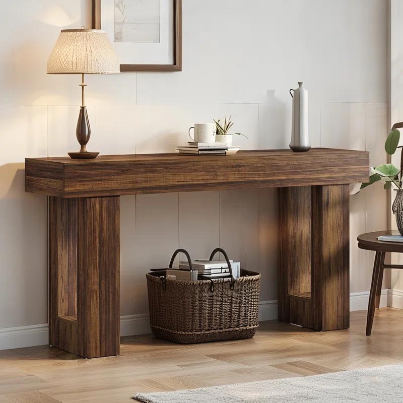 Millwood Pines 63 Inch Long Console Table Farmhouse Sofa Table