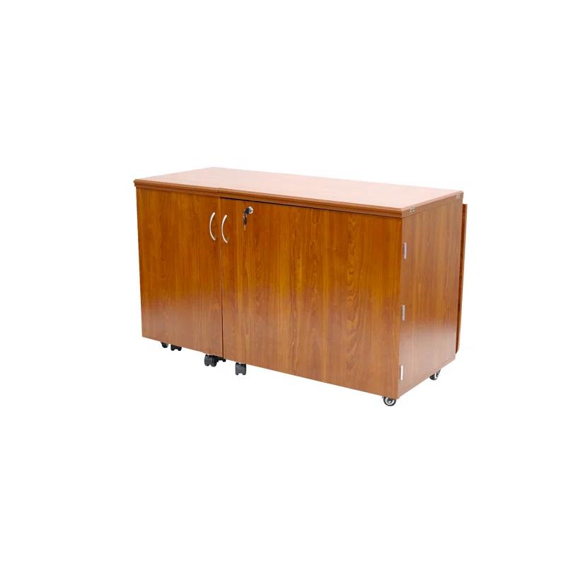 Aussie Sewing Cabinet with Hydraulic Machine Lift and Caddy by Kangaroo Sewing Furniture