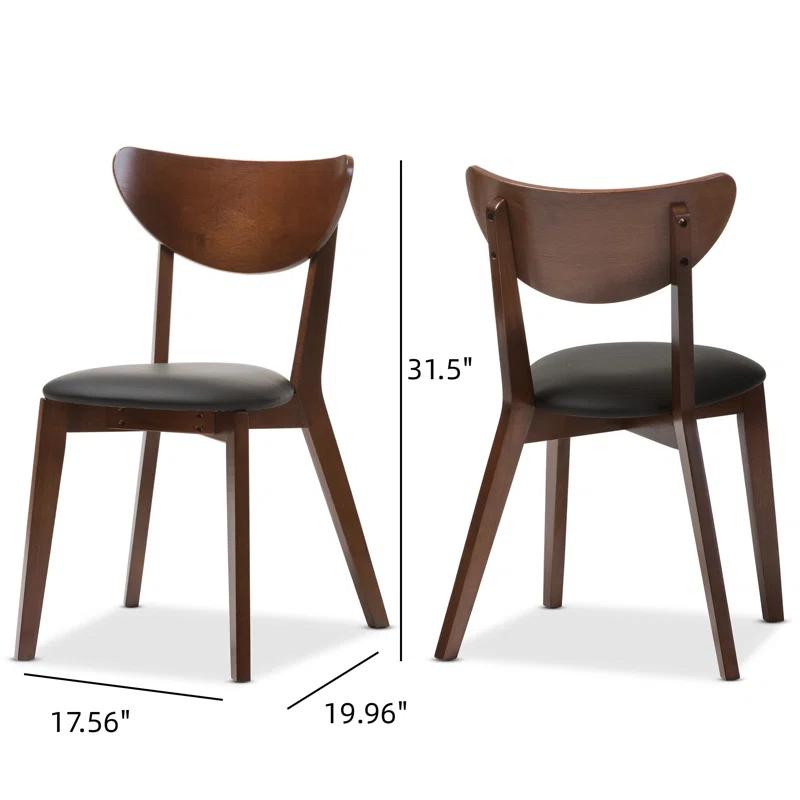 George Oliver Brydon 18.9'' H Upholstered Walnut Side Chair (Set of 2)