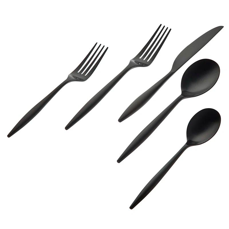 Godinger Silver Art Co Milano 20 Piece 18/10 Stainless Steel Flatware Set, Service for 4