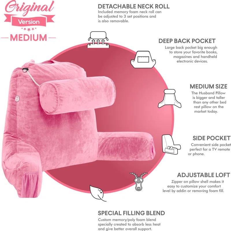 Husband Pillow Microsuede Indoor/Outdoor Throw Pillow