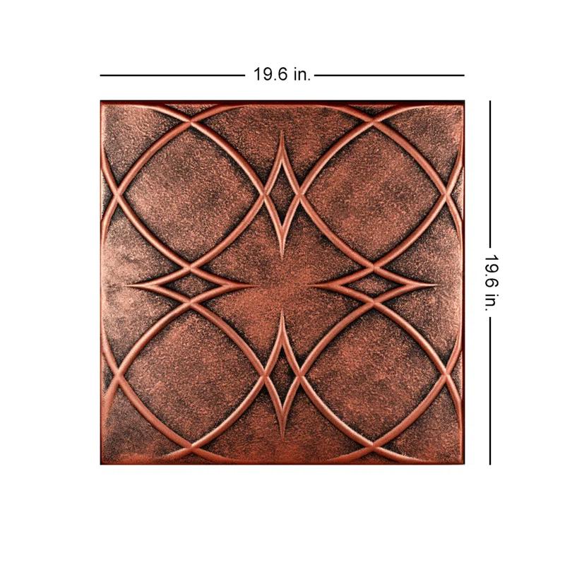 A La Maison Ceilings Circles and Stars 1.6 ft. x 1.6 ft. Polystyrene Glue-up Ceiling Tile (Set of 48)
