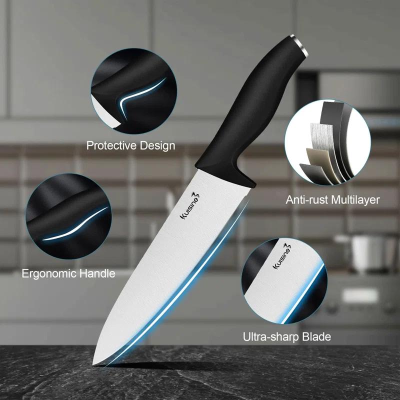 kuisine Kuisine 15 Piece Stainless Steel Knife Block Set