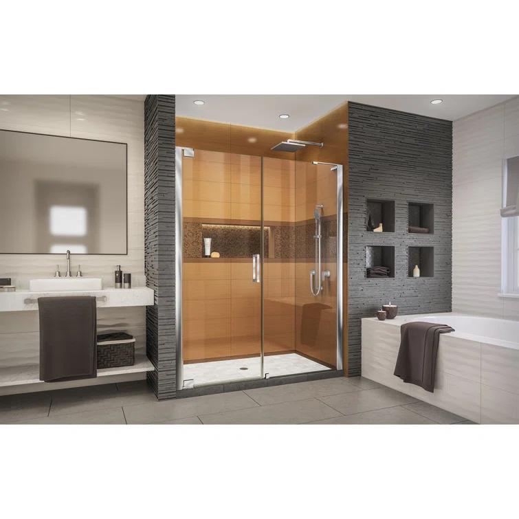 DreamLine Elegance-LS 55" W x 72" H Pivot Frameless Shower Door with ClearMax™ Technology SHDR-4327300-01
