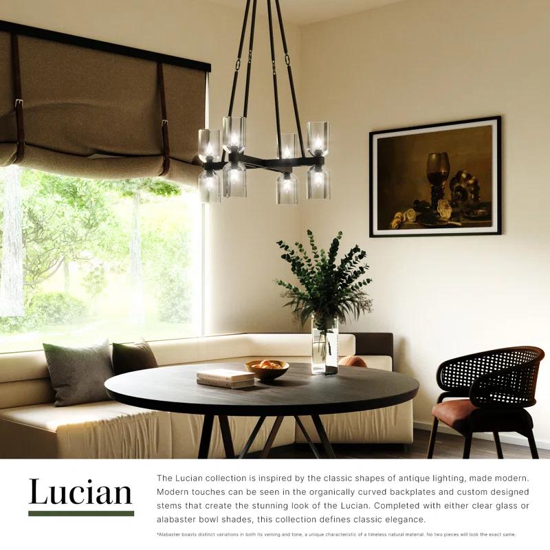 Lucian 8 - Light Modern Linear Chandelier