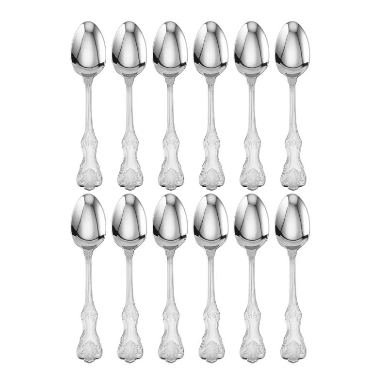 Wallace Wallace Hotel Lux 77-Piece 18/10 Stainless Steel Flatware Set, Silver, Service for 12