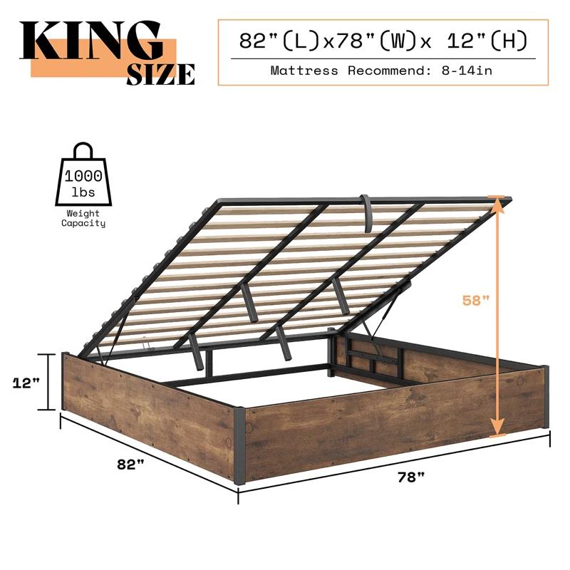 Caityln Lift Up Storage Bed