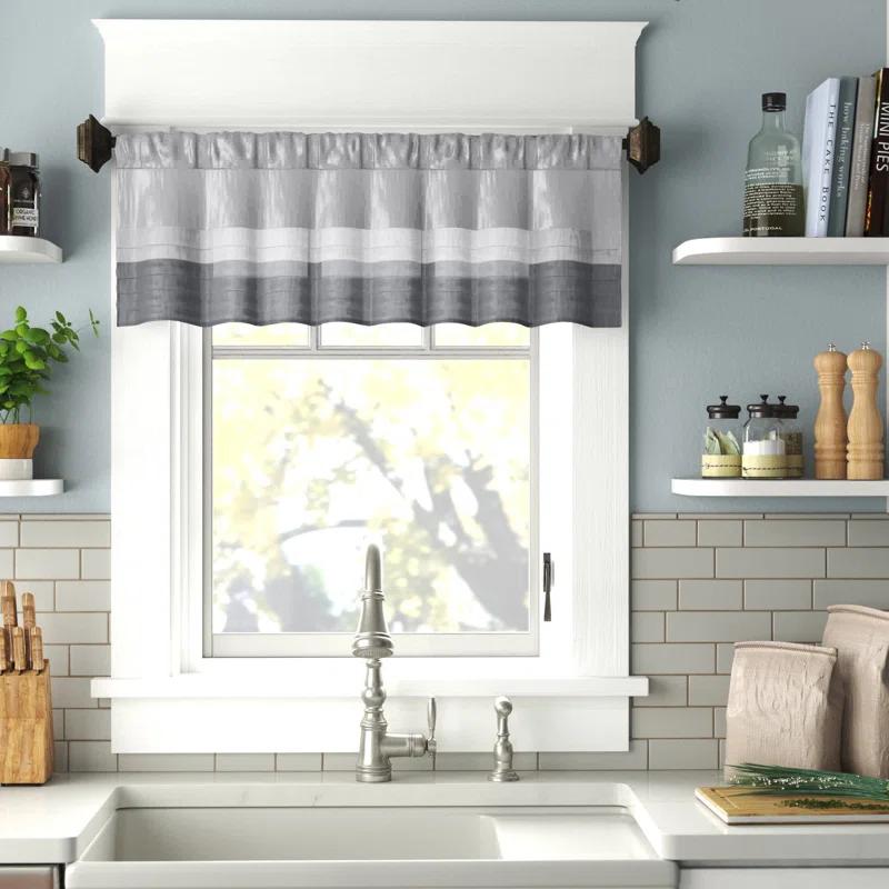 Madison Park Amherst Polyoni Pintuck Single Window Valance