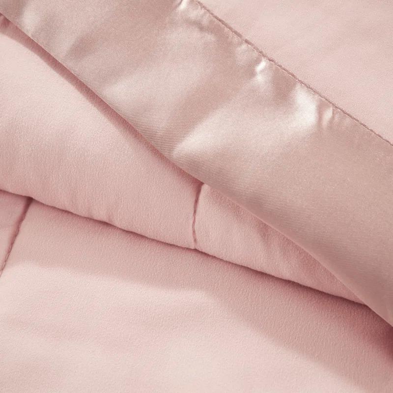 Lightweight Down Alternative Blanket with Satin Trim
