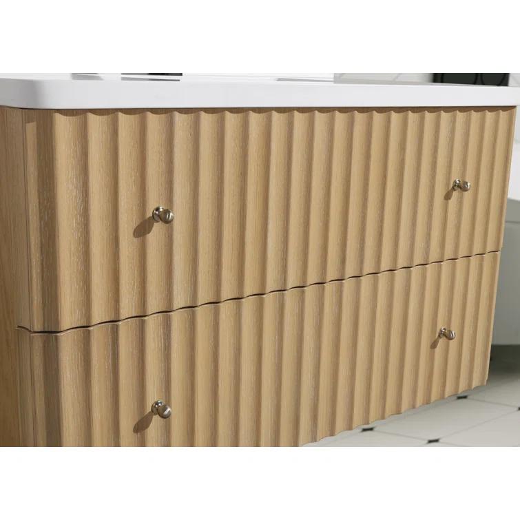 Ari Kitchen & Bath La Jolla 36" Single Floating Bathroom Vanity With Engineered Quartz Top