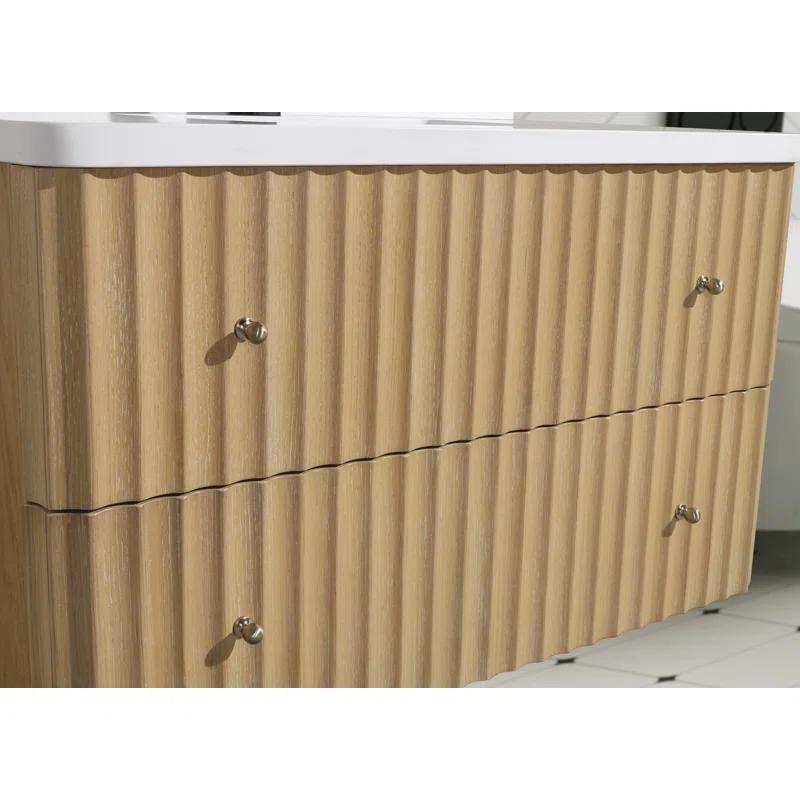 Ari Kitchen & Bath La Jolla 36" Single Floating Bathroom Vanity With Engineered Quartz Top