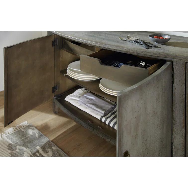 Speckled Gray 72'' Poplar and Maple Veneer Buffet