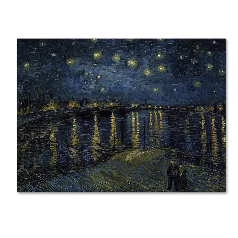 Vault W Artwork " The Starry Night II " by Vincent Van Gogh Painting Print