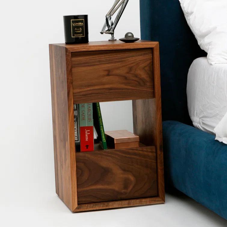 THN 14'' W Solid Wood Nightstand