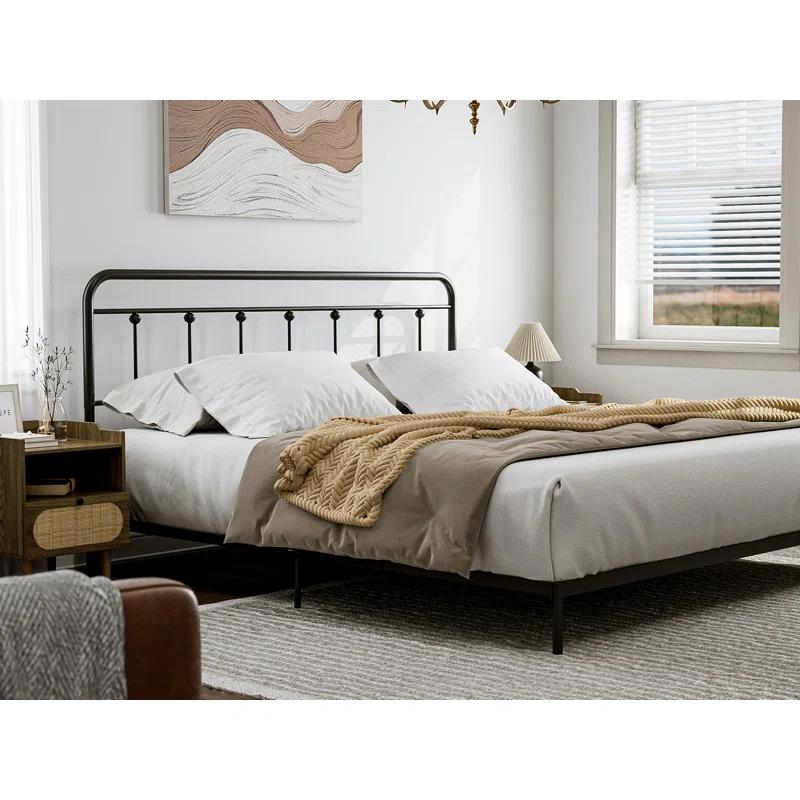 August Grove® August Grove® Metal Headboard - Adjustable Height - Farmhouse Victorian Style