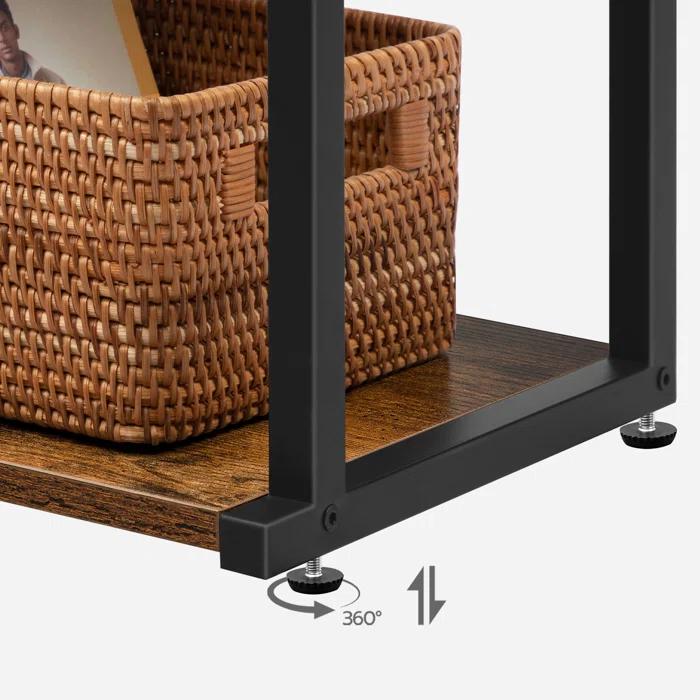 HOOBRO 25.2'' H X 16.5'' W X 11'' D Mobile Printer Stand with Adjustable Shelf