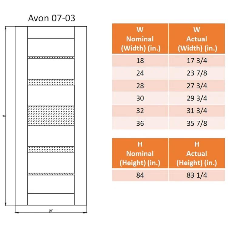 Belldinni Avon 07-02 Solid Manufactured Wood and Glass Paneled Prefinished Standard Double Door