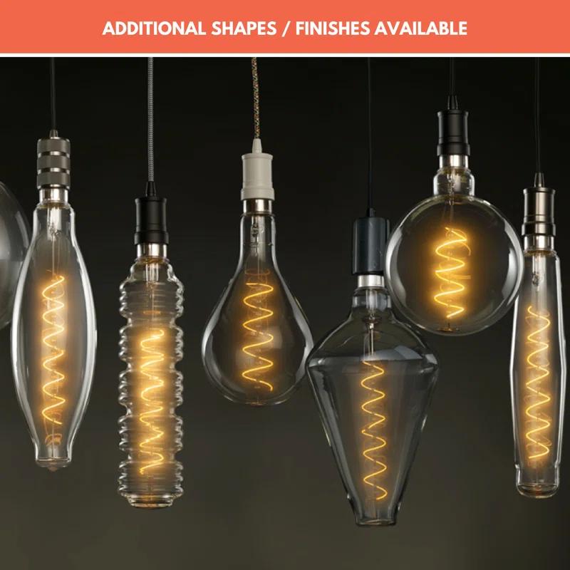 Bulbrite Industries 776300 Oversized PS52 Clear LED Edison Bulb, 60 Watt Equivalent, E26 Dimmable 2200K