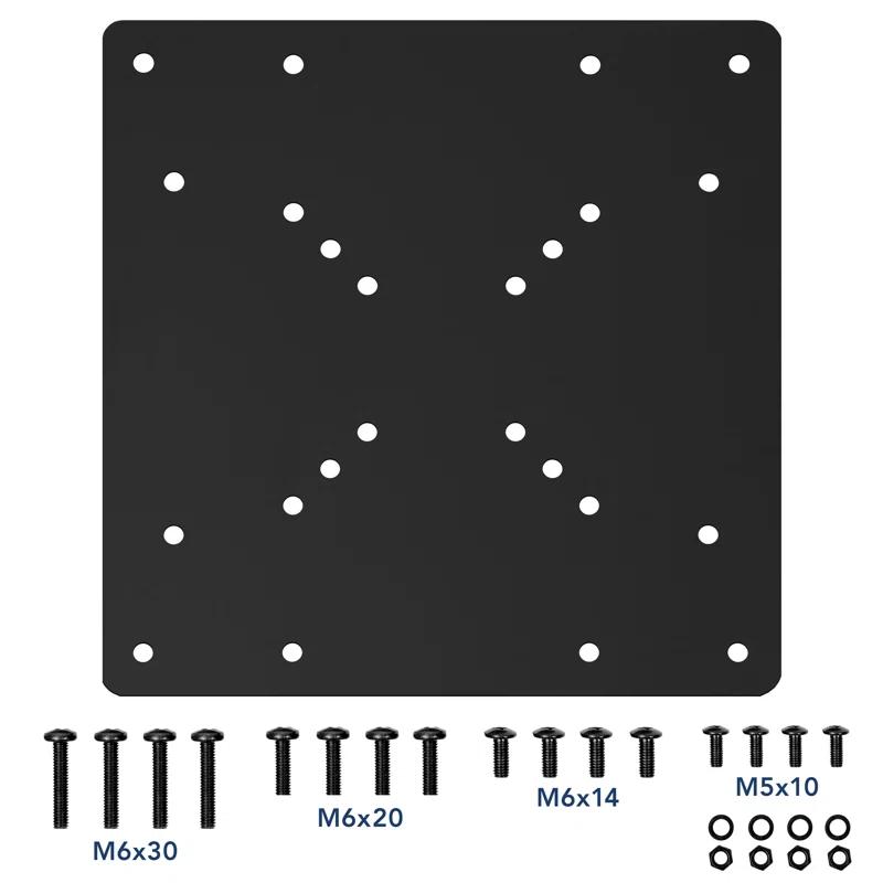 Black Fixed Wall Mount for Holds up to 66 lbs