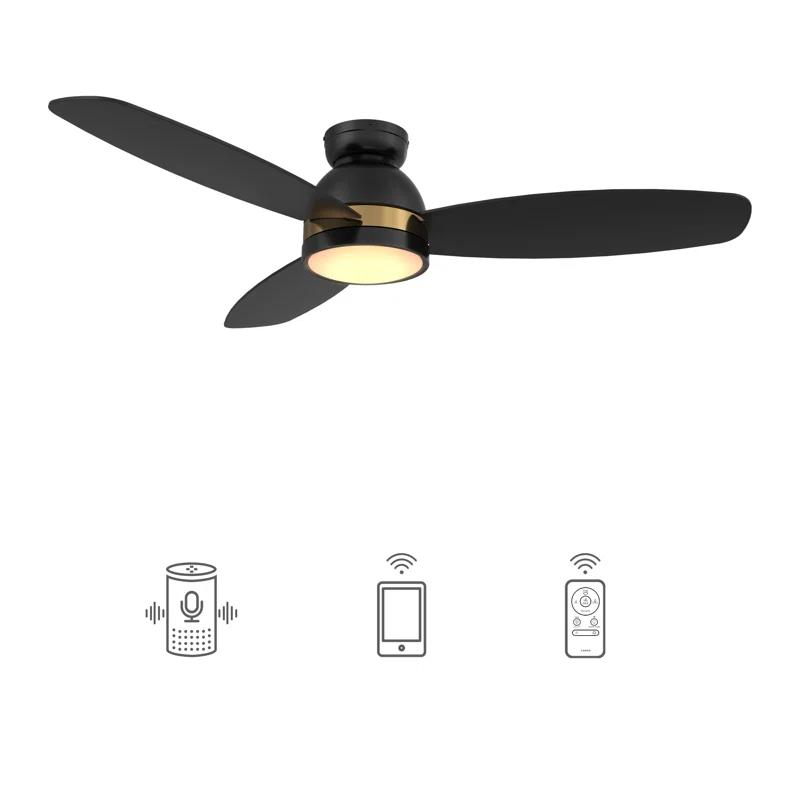 CARRO Smart Flush Mount Ceiling Fan with Light, Remote Control, DC Motor