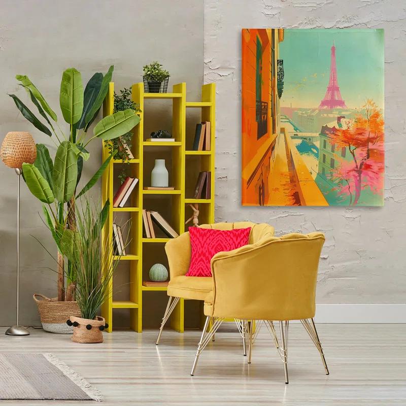 Winston Porter Modern Eiffel Tower Canvas Wall Art by Sasha