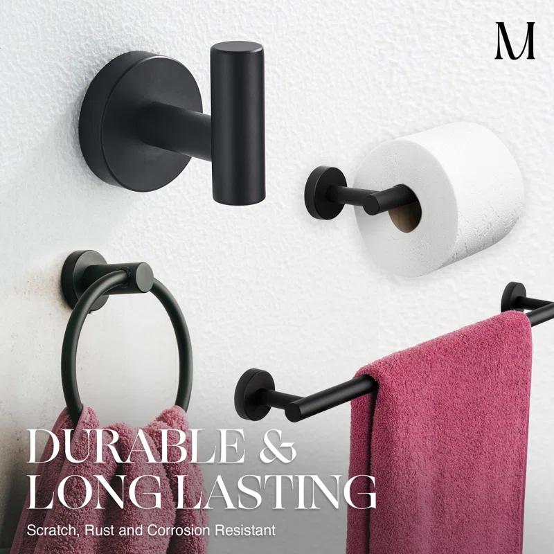 Marmolux Accessories 4 - Piece Bathroom Hardware Set S911-4BK