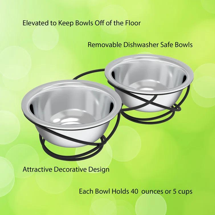 Petmaker PETMAKER Large Elevated Pet Bowls with Stand