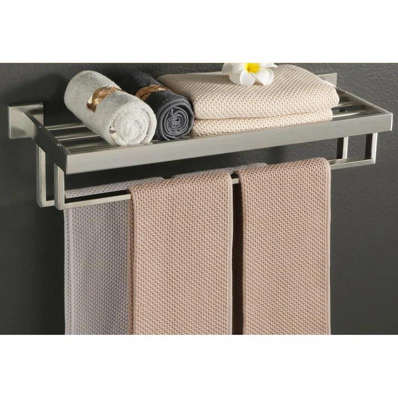 Double Towel Bar, 24 Inch Towel Racks for Bathroom, Modern Towel Holder for Bathroom Wall