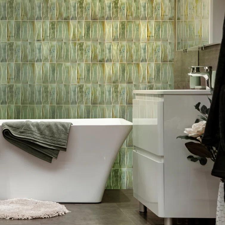 Apollo Tile Antiek 2.58'' W x 7.9'' L Beveled Ceramic Subway Singular Tile