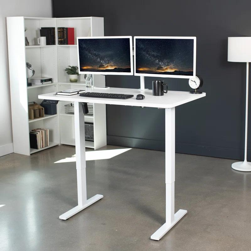 VIVO Single Motor Electric Desk with Push Button Memory Controller