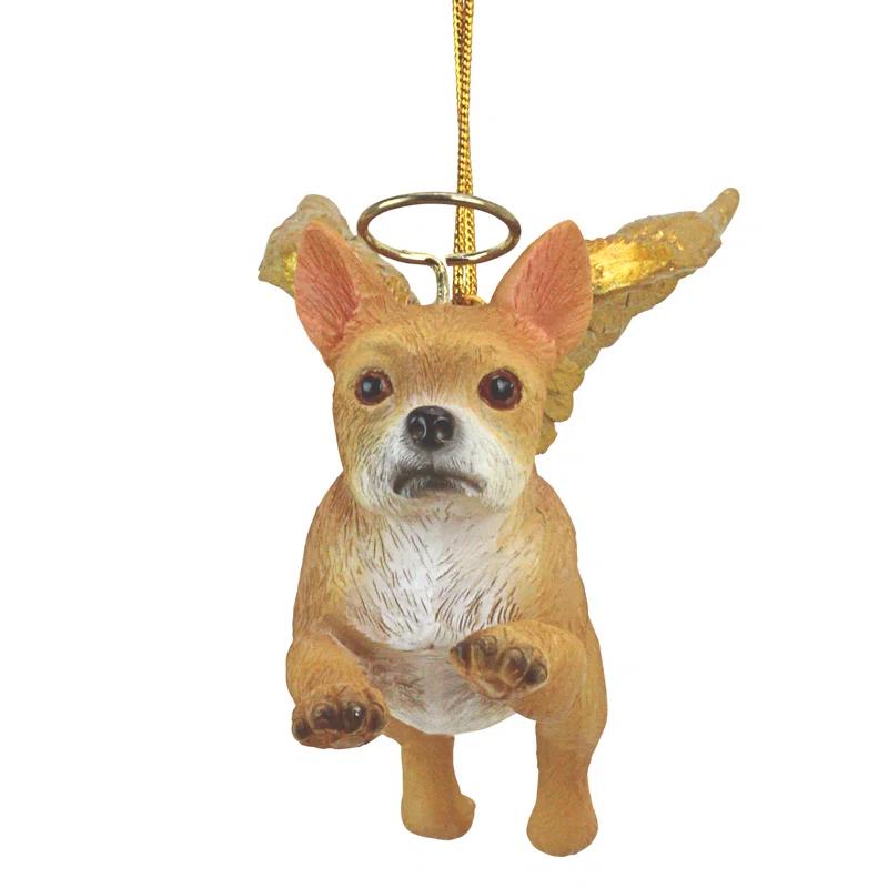Design Toscano Honor the Pooch Chihuahua Holiday Dog Angel Ornament