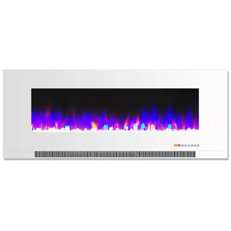 Cambridge Cambridge Wall Mount Electric Fireplace Heater with Remote Control for Indoor Use in Living Room, Bedroom, Home Office