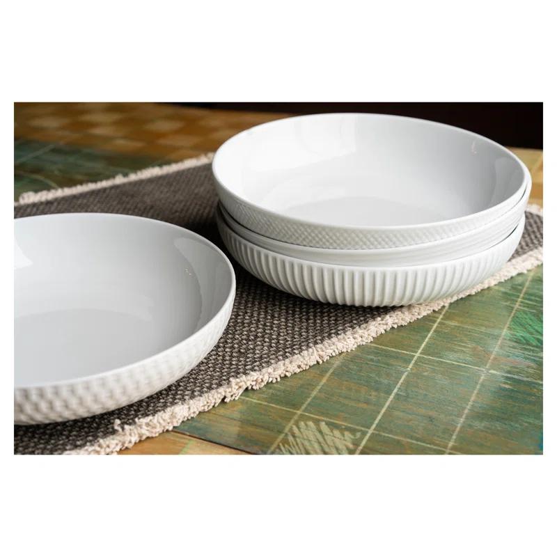 BIA Cordon Bleu BIA Cordon Bleu Assorted Textured Porcelain 48 oz Dinner Bowls (Set of 4)