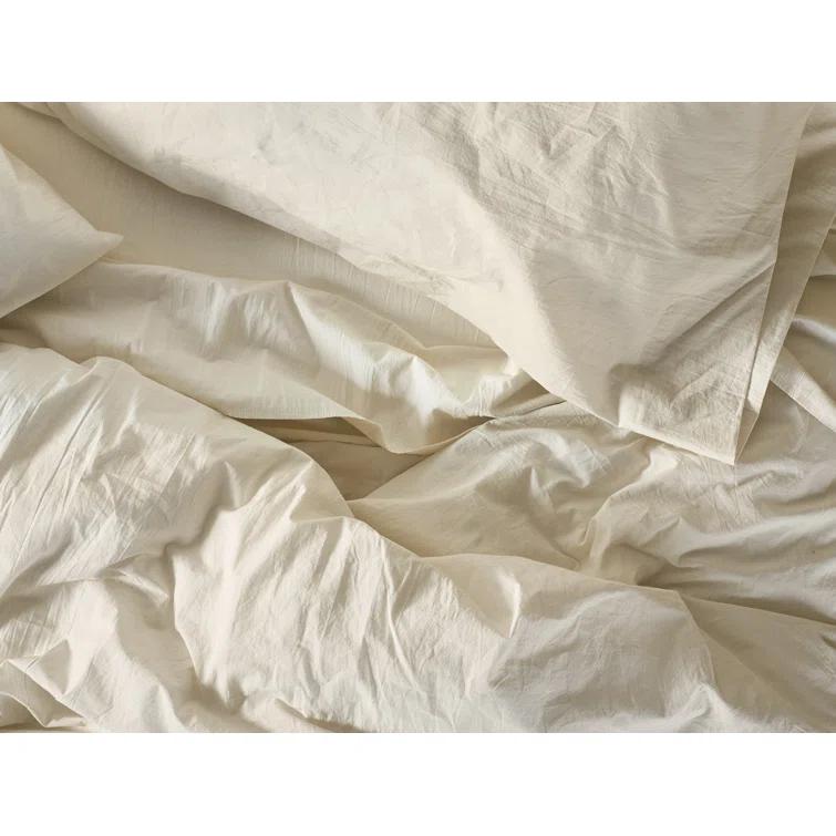 Coyuchi Organic Crinkled Percale Duvet Cover