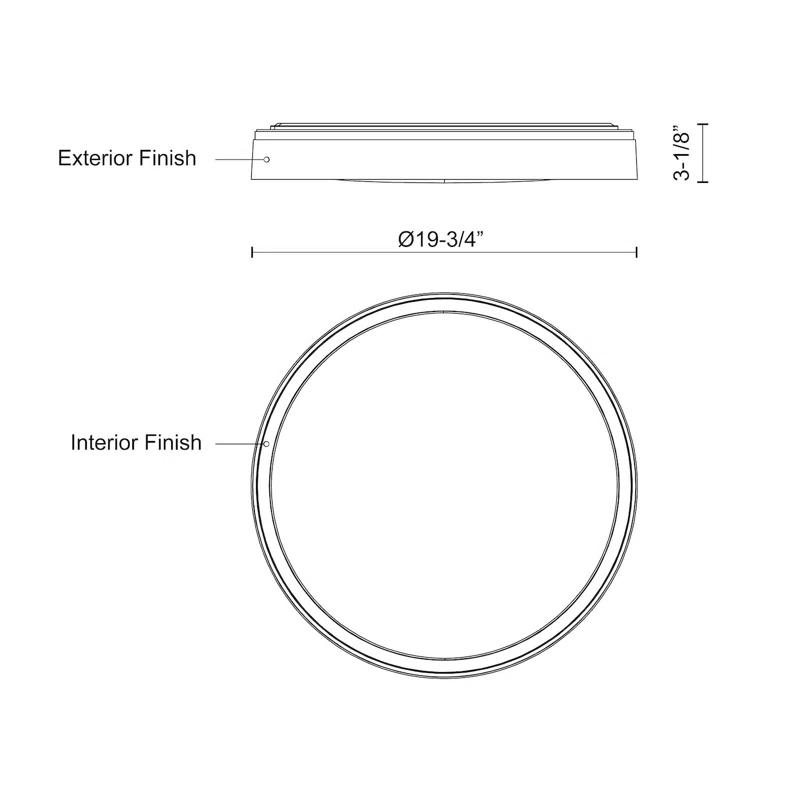 Kuzco Lighting Essex Acrylic LED Flush Mount
