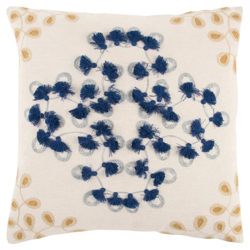 Rizzy Home Embroidered Cotton Throw Pillow