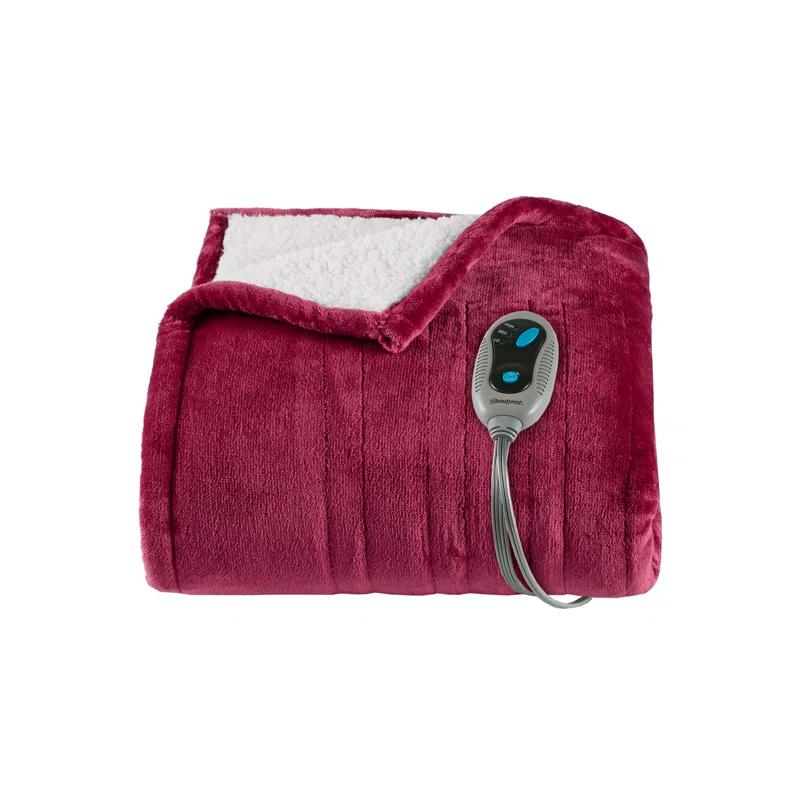 Beautyrest Beautyrest Heated Microlight to Berber Throw