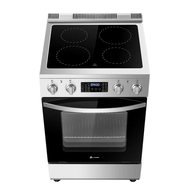 Lanbo Lanbo 24 Inch 2.9 Cu.ft Freestanding Electric Range with Air Fry, Rotisserie and True Convection Oven, Stainless Steel LBERT24RCSAA