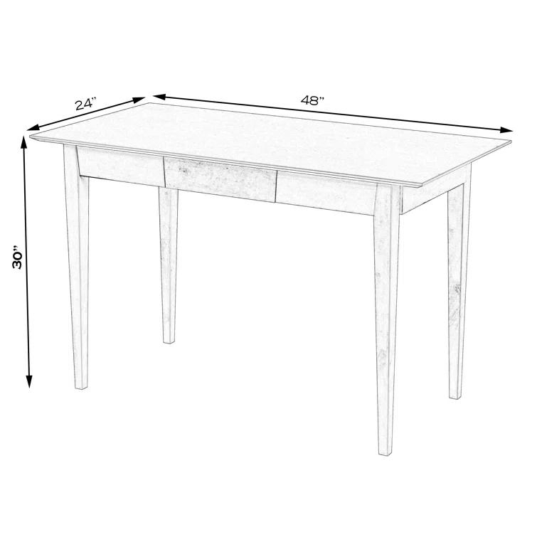 Butler Caelynn 48" Natural Wood Shaker Writing Desk - Natural