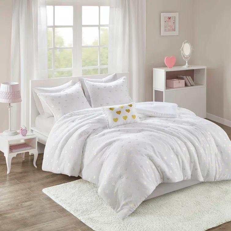 Intelligent Design Rosalie Metallic Printed Plush Comforter Set & Reviews | Wayfair