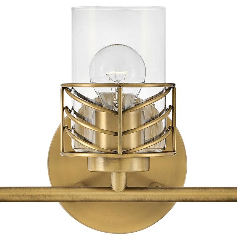 Hinkley Della Three-Light Chevron Bath Vanity