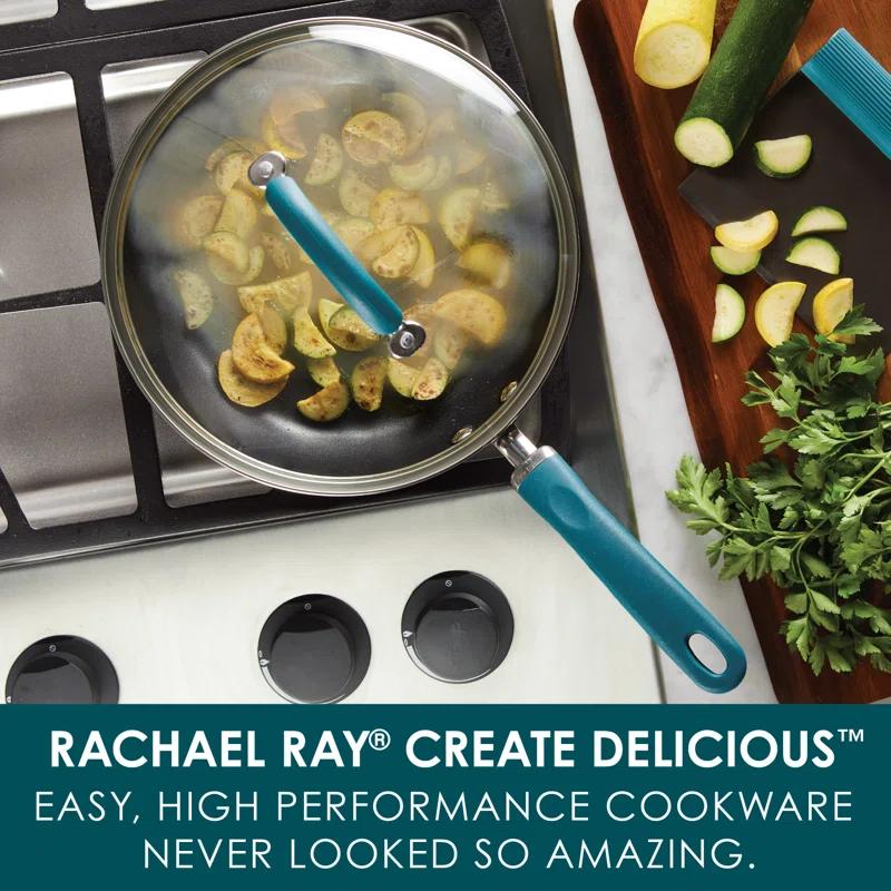 Rachael Ray Rachael Ray Create Delicious Hard Anodized Aluminum Nonstick Deep Frying Pan, 10.25-Inch
