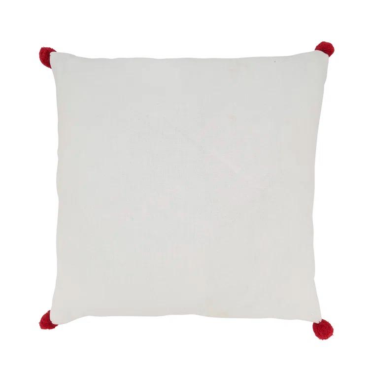 Saro Candy Cane Dreams Peppermints Poly Filled Throw Pillow
