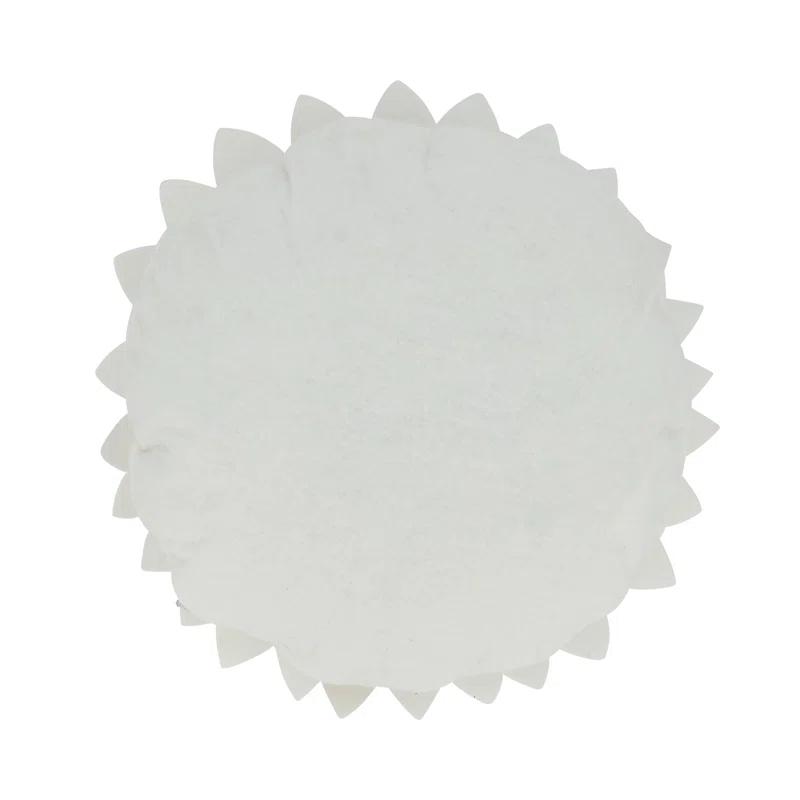 Saro Fleur De Jardin Collection Appliqued Throw Pillow