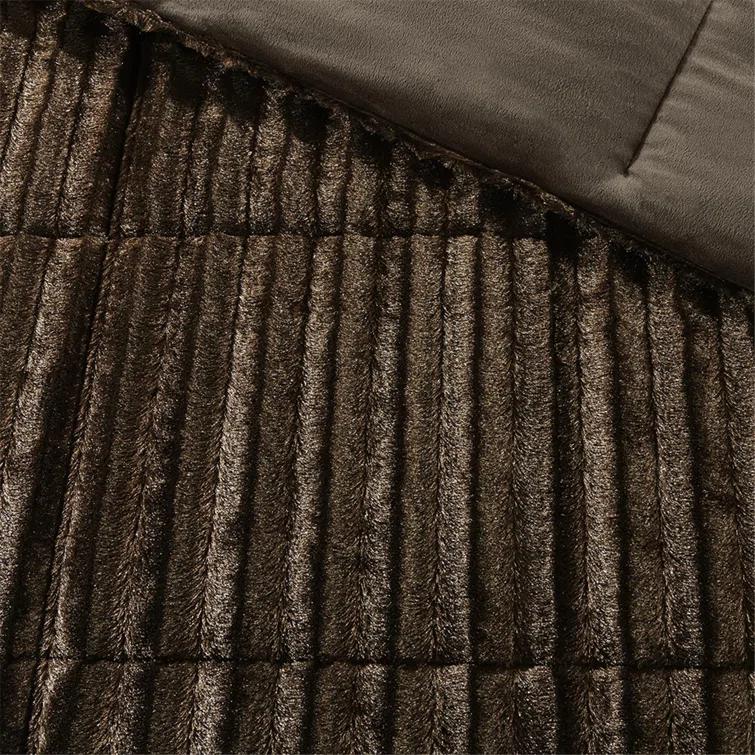 Madison Park Faux Fur 3 Piece Comforter Set