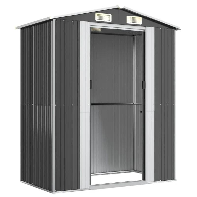 6.3 ft. W x 28.05 ft. D Steel Traditional Storage Shed