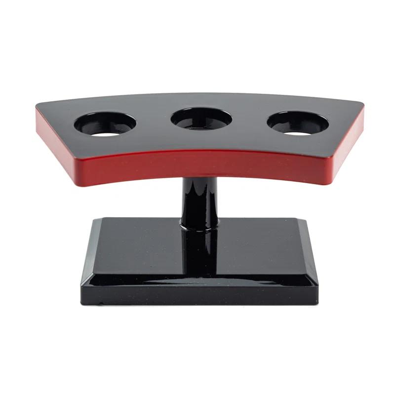 Latitude Run® Japanese Style Temaki Sushi Roll Holder With Three Compartments Holes, Kitchen Dining Decor Display Stand, Restaurant Supply Serveware - 7" X 3.25" X 3.5"